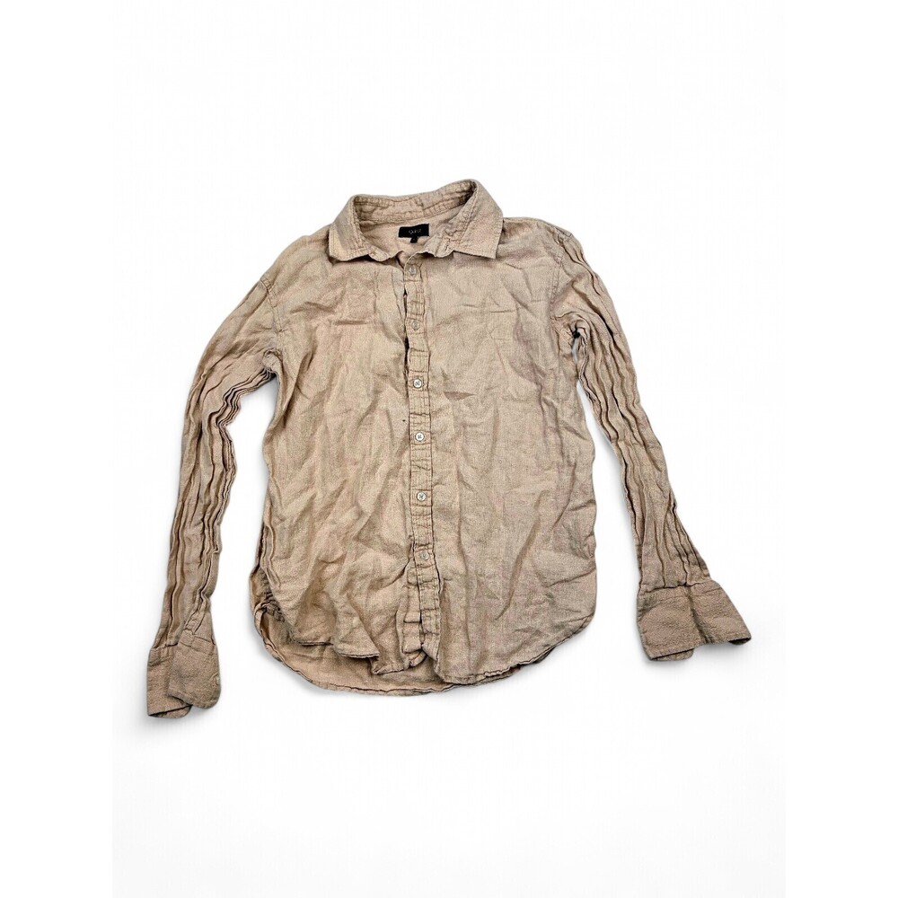 Quince 100% Linen Button-Down Shirt Women's L Beige
